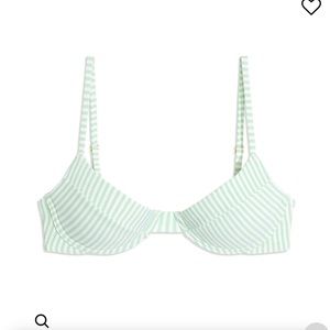 WeWoreWhat Bikini Set - Green and white striped bikini set